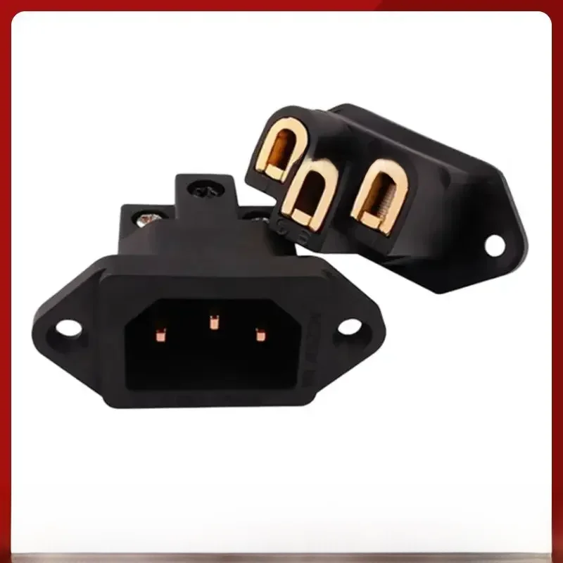 3-poliger AC-Netzstecker, IEC-Einlassbuchse, Unterhaltungselektronik, DIY, HiFi-Verstärker, elektrische Audio-Schnittstelle, Panelmontage
