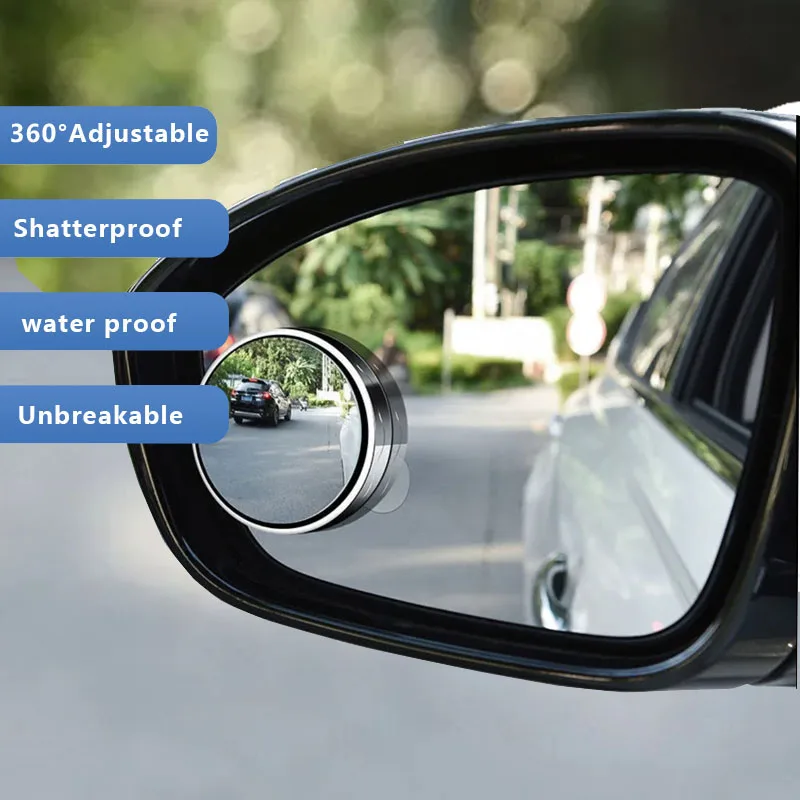 

Reversing Small Round Mirror Car Rearview Mirror 360~degree Blind Spot Blind Spot Reflective Auxiliary Reversing Mirror Supplies