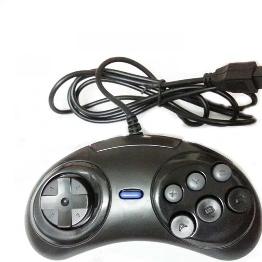 Controlador de jogo para SEGA Genesis, 16 Bit Handle, 6 Button, Gamepad para SEGA, MD Acessórios