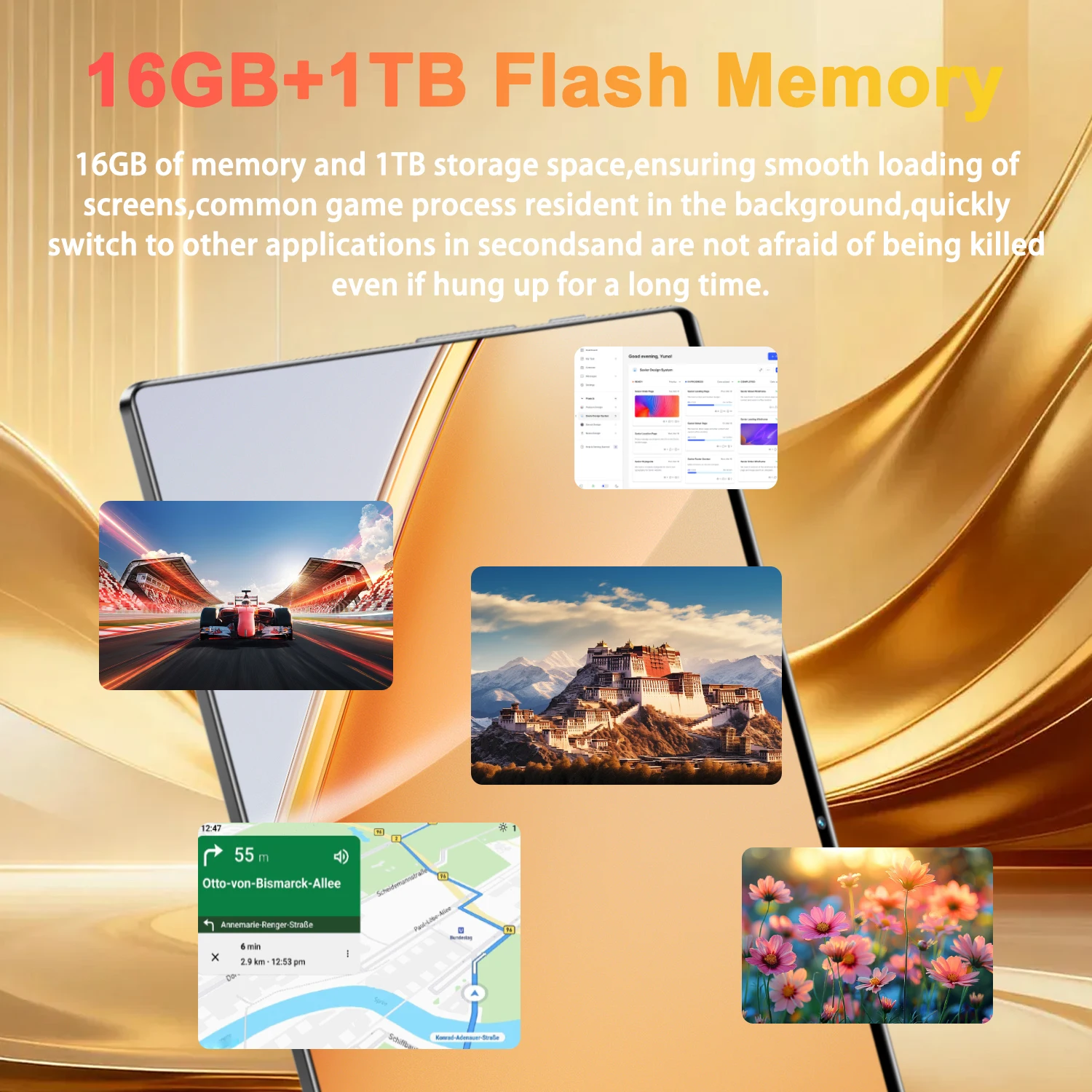 20000mAh 16GB+1T  10.36 inch HD 4K Global Version Original New Pro Tablet  Android 13  5G Dual SIM Bluetooth WiFi GPS Tablet
