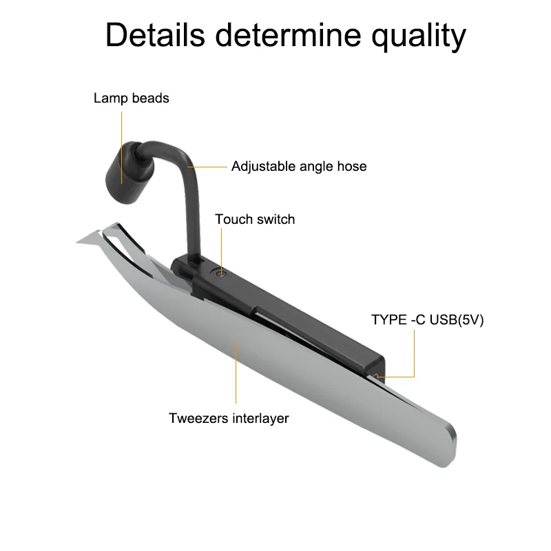 Mini Handheld Eyelash lamp tweezers UV combined convenient lamp for quick curing glue eyelash grafting nail art ink curing light