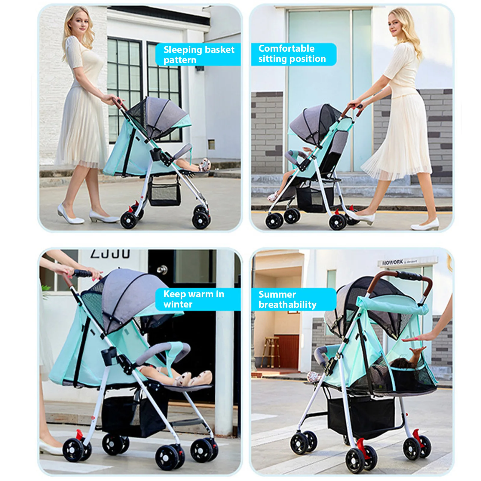 Lichte Kinderwagen, Ultracompacte En Vliegtuigvriendelijke Reiswandelwagen, Eenhandige Kinderwagen Voor Peuter