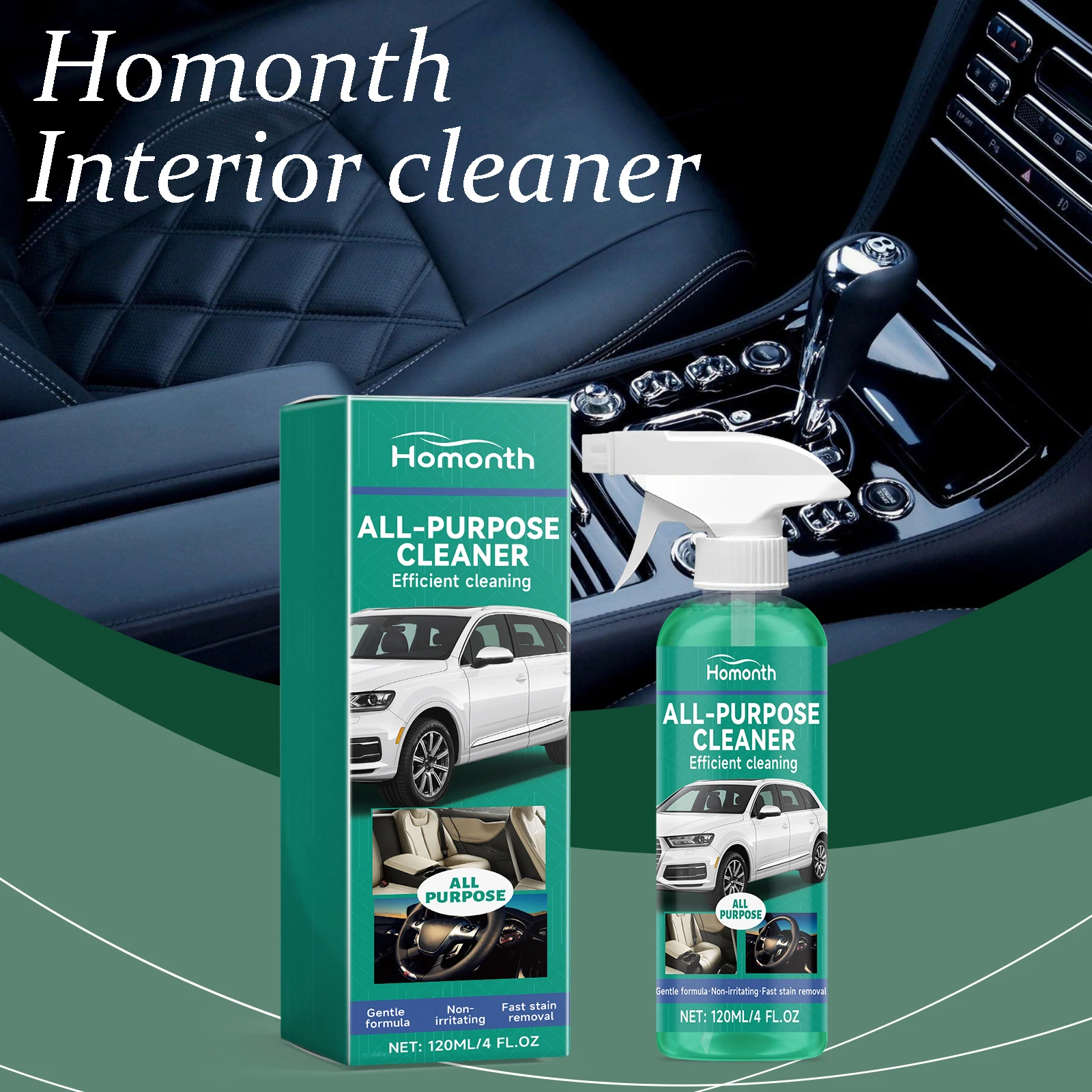 

Очиститель салона автомобиля Homonth, насыщенный пузырь, универсальная чистка пластиковых деталей, восстановление полировки, нежный универсальный очиститель-спрей