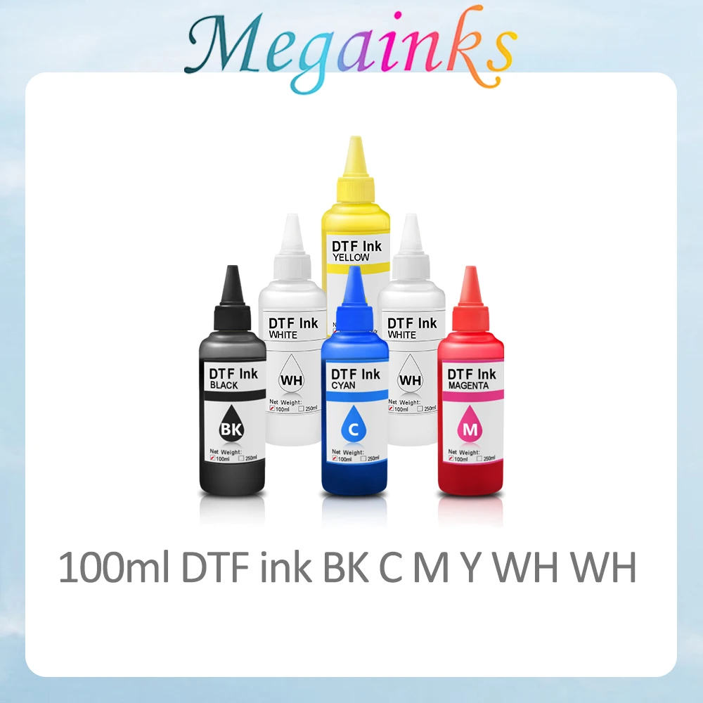 6PCS 100ML DTF Ink Kit And $5 Printer Repurchase Coupon For Direct Transfer PET Film All Desktop Large Format