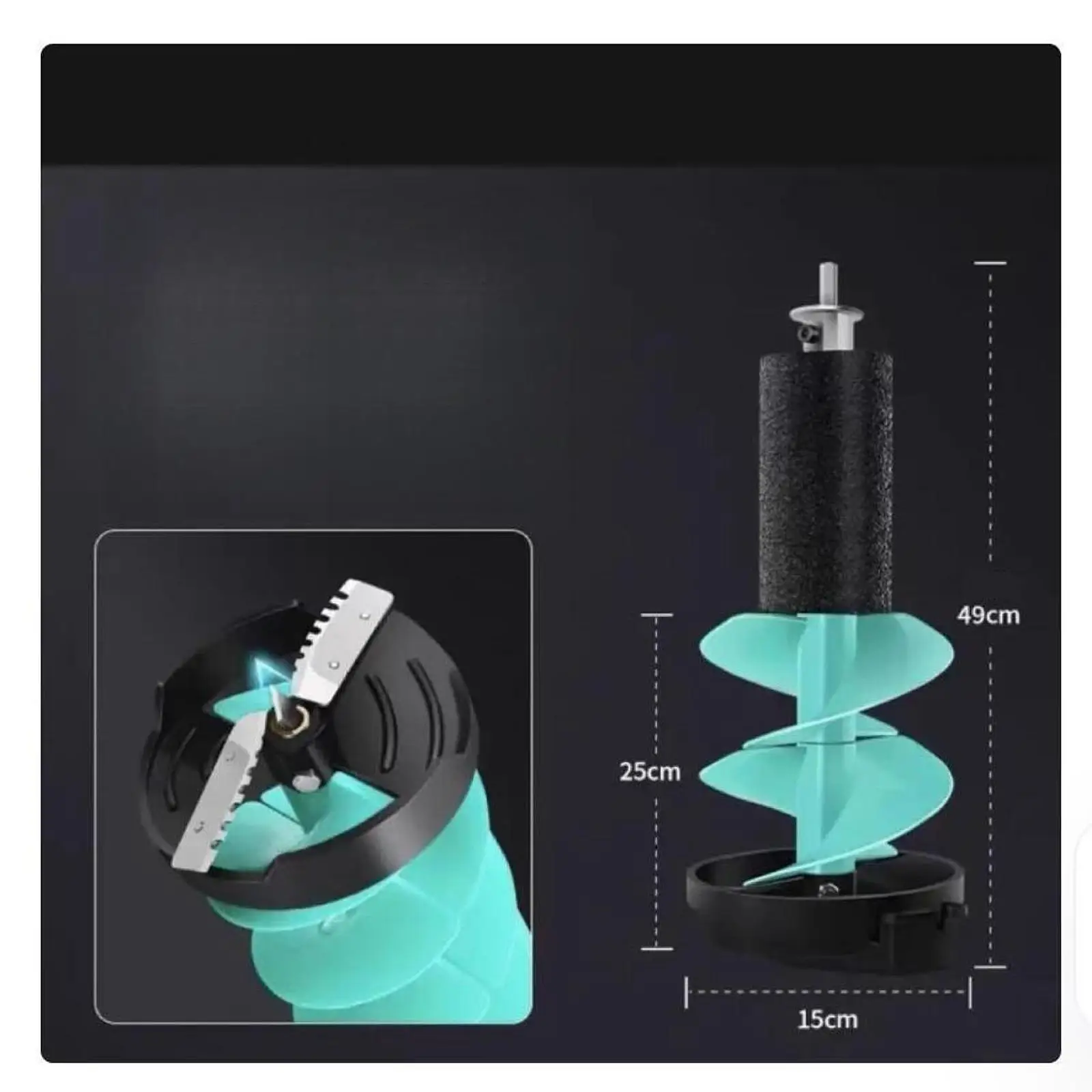 Ice Drill Auger Portable Aluminum Alloy Ice Fishing Burrowing 6 Inches Ice Fishing Drill for Sea Fishing Outdoor Supplies Winter