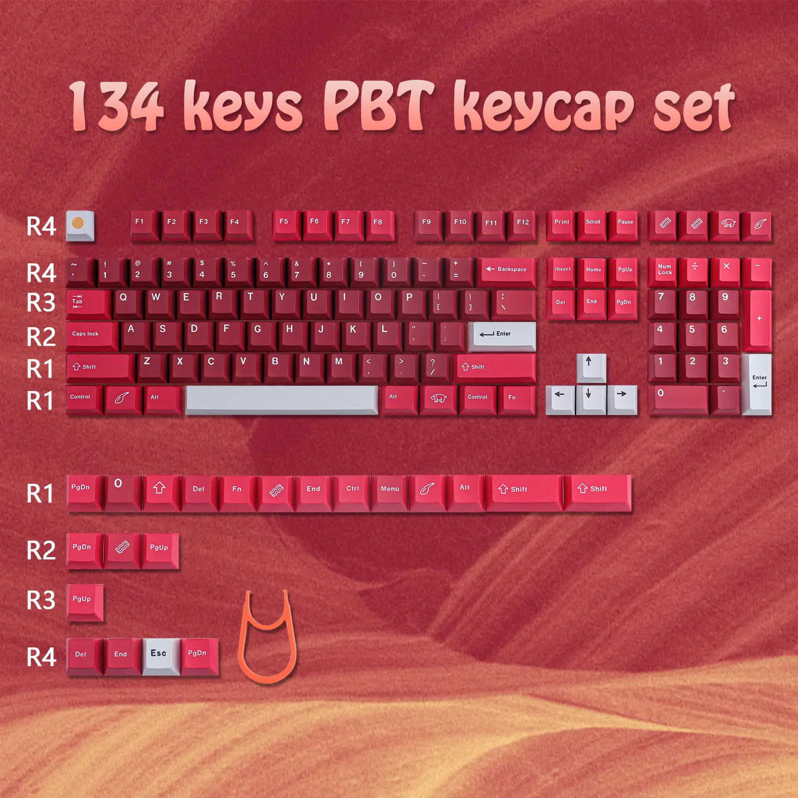 GMK Jamón PBT Keycap 134 Schlüssel Kirsche Profil DYE-SUB Personalisierte GMK Jamón tastenkappen Für Mechanische Tastatur