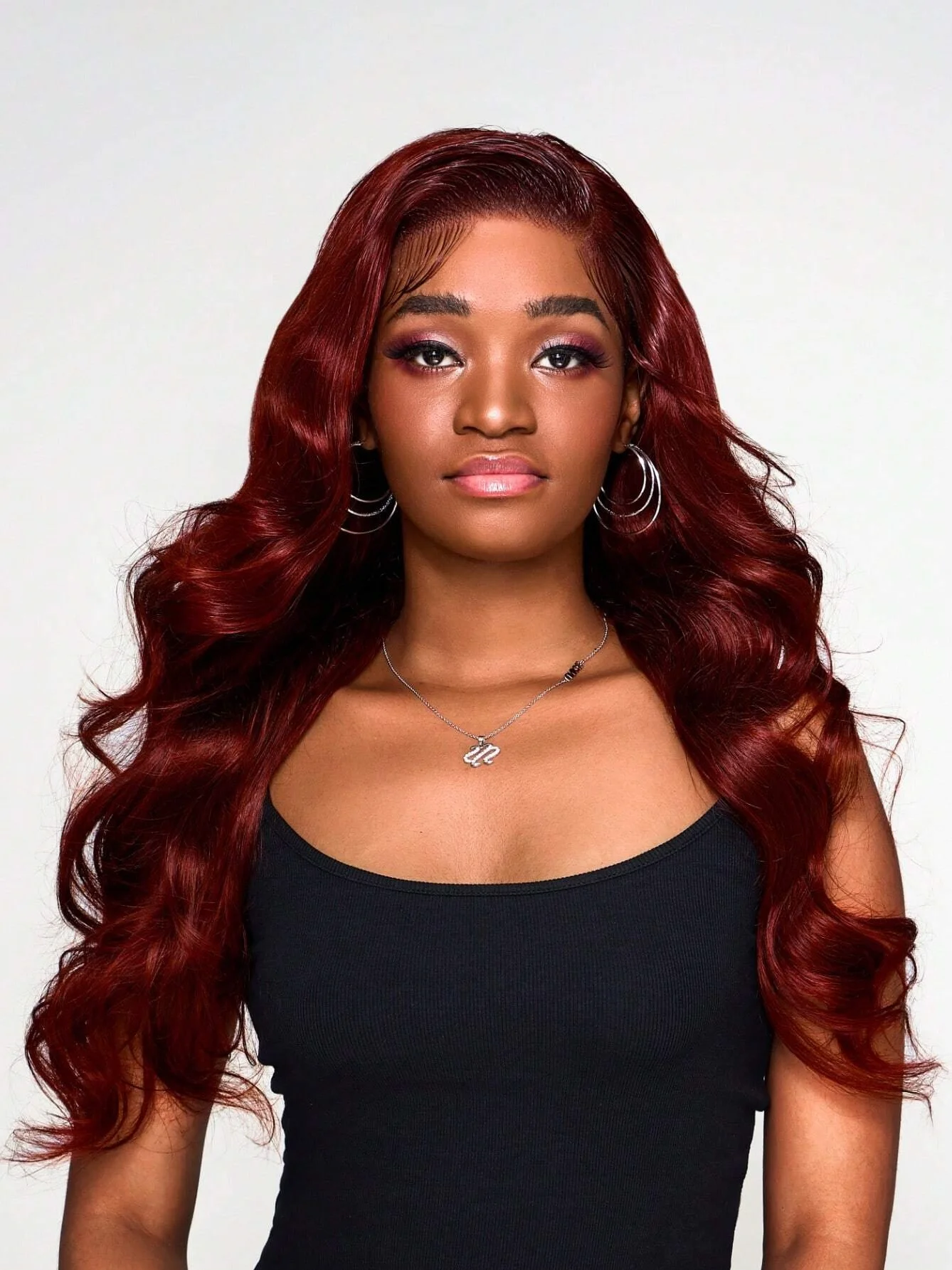 13x4 Auburn Colored Human Hair Lace Front Wigs Body Wave Glueless Wigs 180% Density Reddish Brown Lace Front Wigs 22 Inch