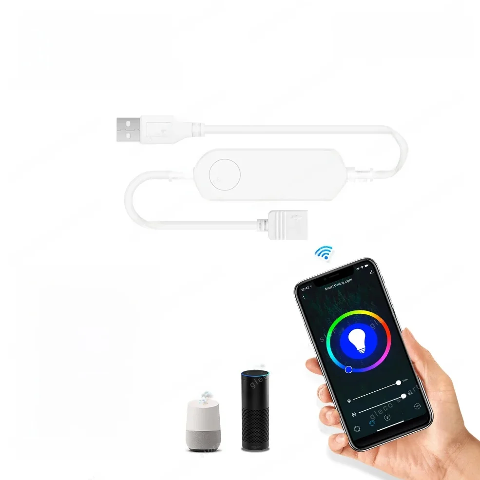 Tuya Smart Wifi USB Led Strip Light Controller Zigbee RGB RGBW RGBWW Dimmer Switch For DC5V Led Tape Work With Alexa Google Home — zdjęcie 2