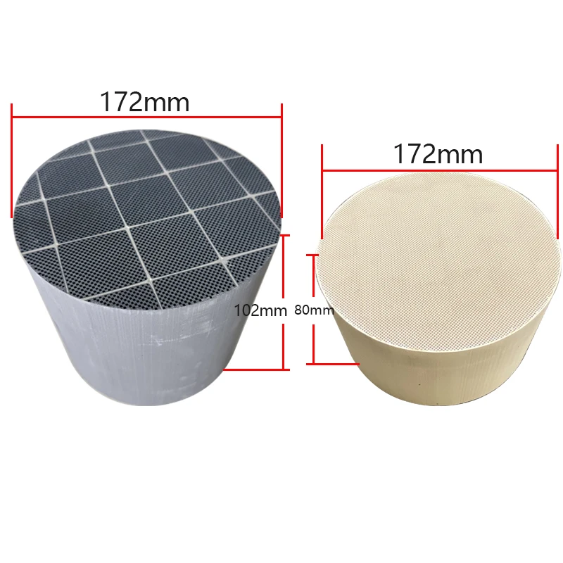 172mm Diameter DOC+DPF Combo High Performance Ceramic Silicon Carbide Filters for Exhaust Diesel System