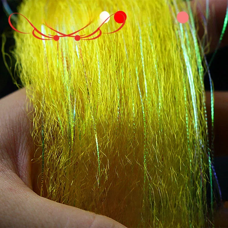 Royal Sissi 8 opcjonalnych kolorów wiązania much Flash N Slinky fiber long shimmer hair fuzzy fiber baitfish streamer materiały do wiązania much — zdjęcie 2