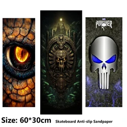 Sharp Eagle Eyes Skull antenato Pattern Scooter elettrico adesivo antiscivolo carta vetrata Skateboard Grip Tape Sheet 60*30cm