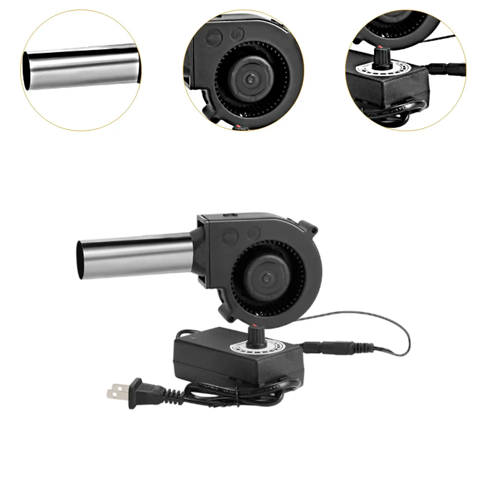 مروحة الموقد شواء مروحة نفخ خفيفة الوزن 100-240 فولت منفاخ الهواء سرعة قابلة للتعديل لتجمعات الحفلات في الهواء الطلق نزهة موقد الخشب مروحة