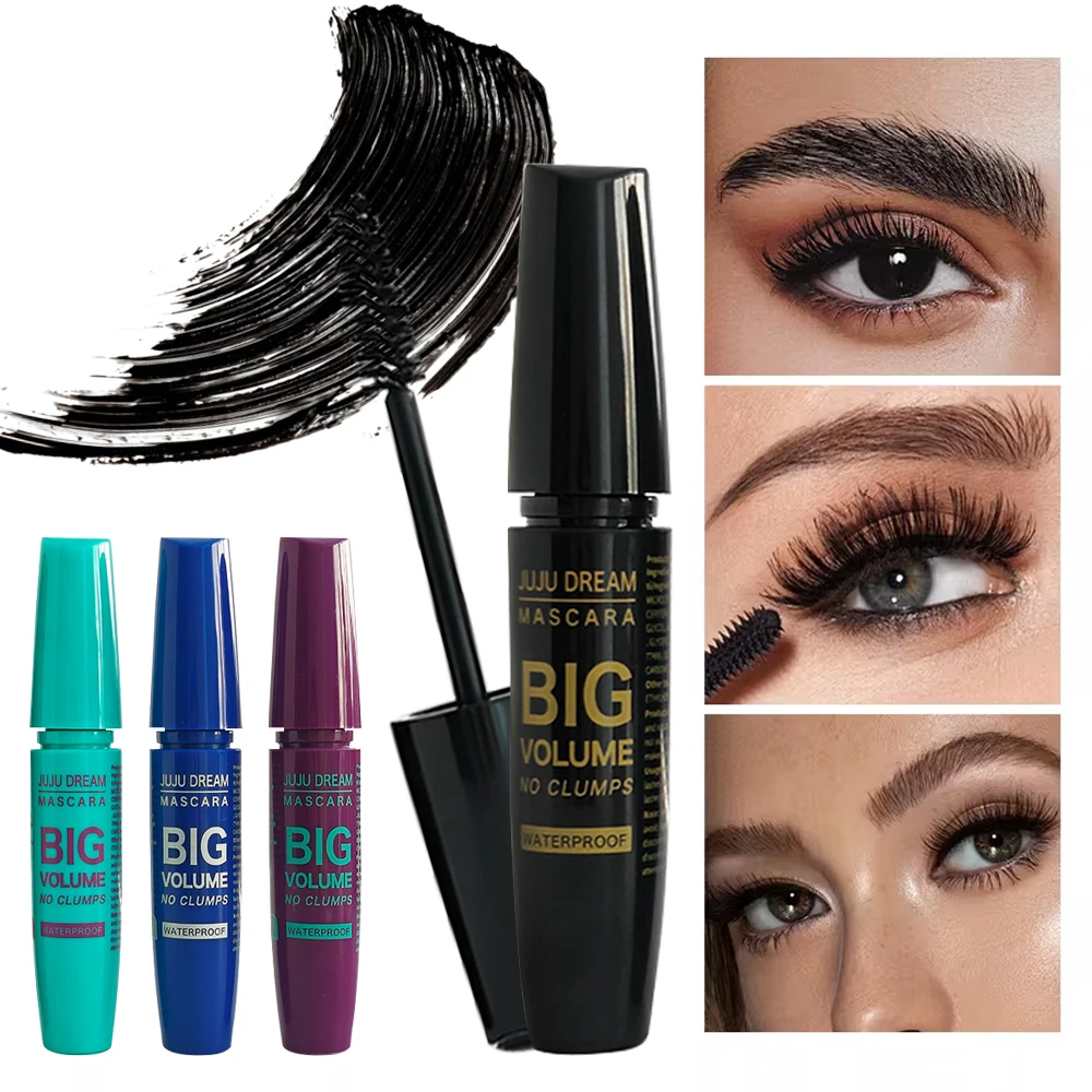4D Black Mascara Thickening Waterproof And Slender Eye Black Length...