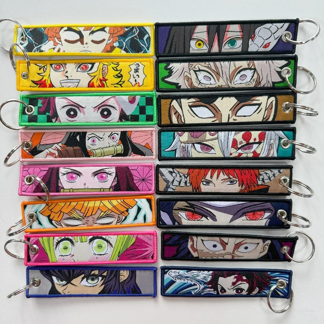 Anime broderie clé Jet Tag porte-clés dessin animé porte-clés porte-clés pendentif cadeau en gros porte-clés accessoires clé