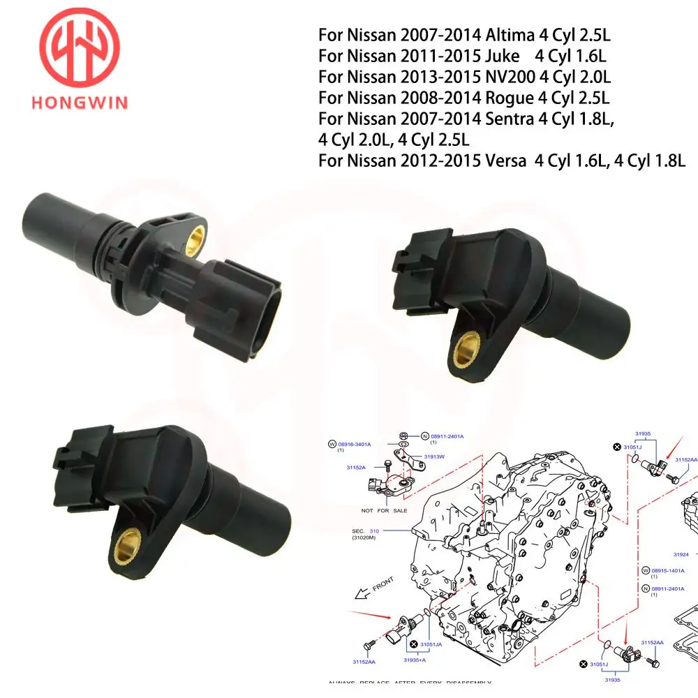 New Transmission Speed Sensor OEM 31935-X420A,31935-8E007,31935-1XF01 For Nissan Altima Juke NV200 Rogue Sentra Versa 2007-2015