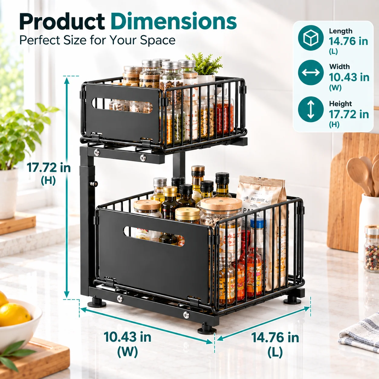Under-Shelf Pull-Out Storage Box With A Space-Saving Design And Quick-Release Mechanism For Effortless Access