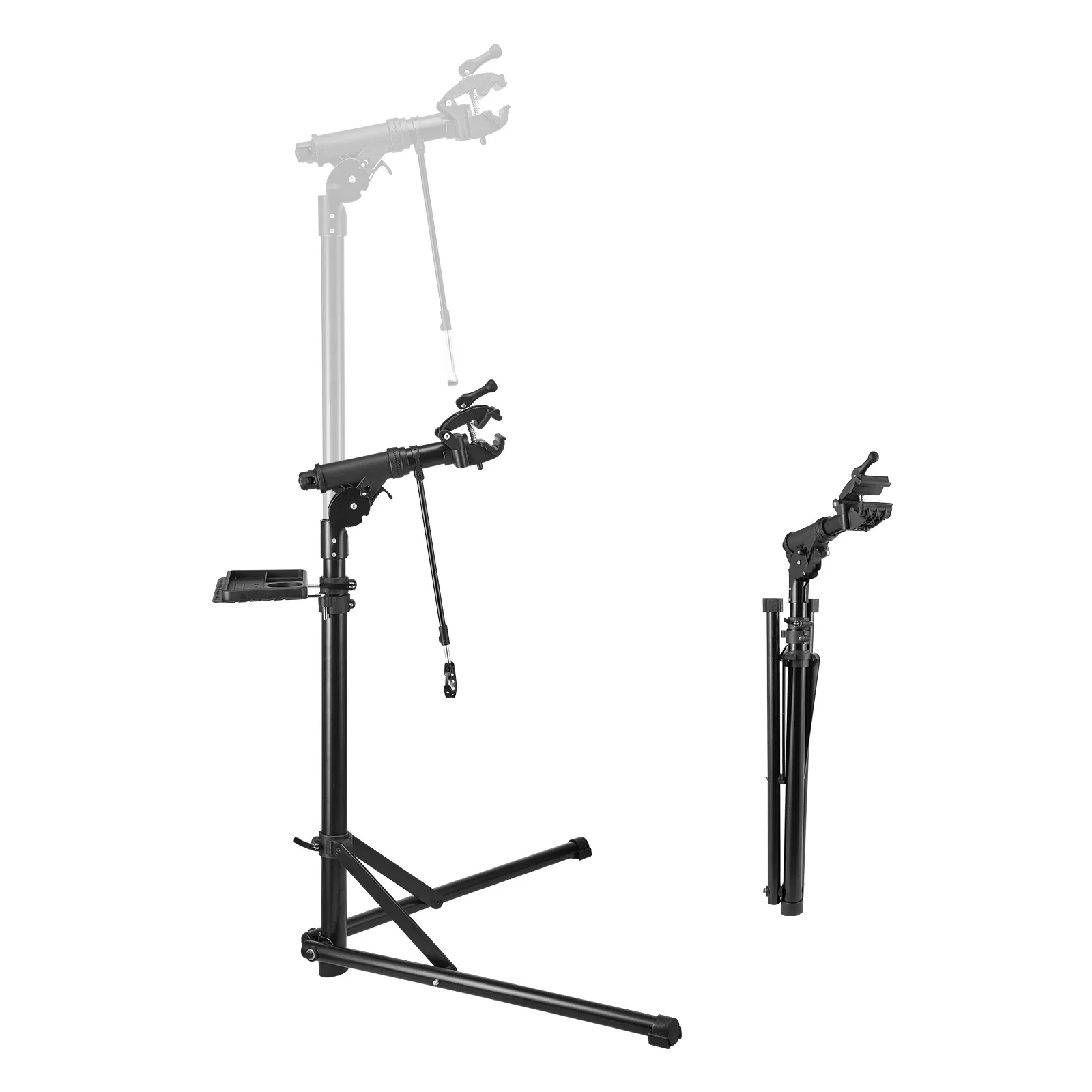 SucceBuy Fietsreparatiestandaard 66/85/88/110lb Zware fietswerkstandaard Opvouwbaar fietsonderhoudsrek voor mountainbike en racefiets - afbeelding 2