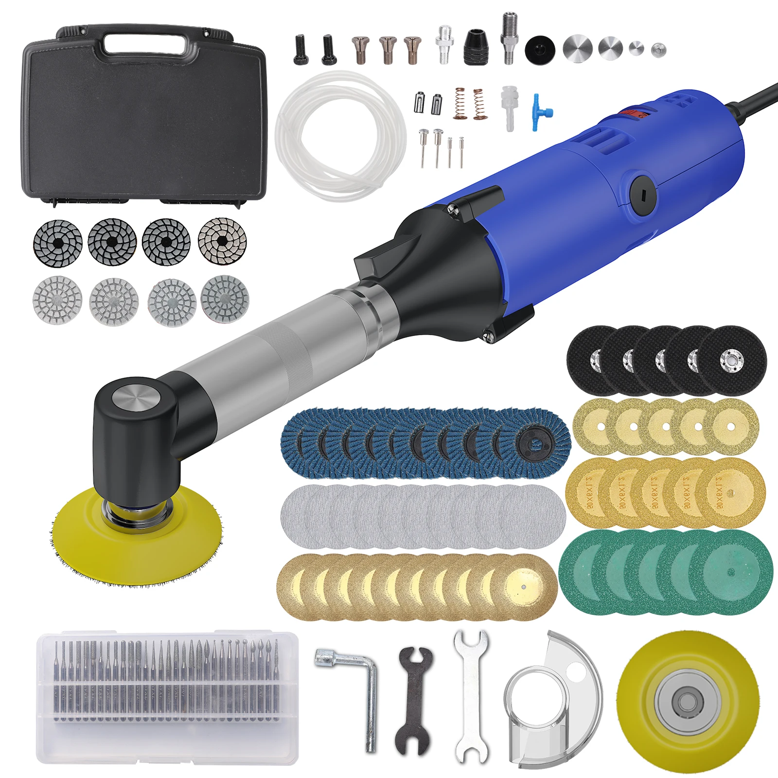 90 °   Outil de polissage pour carreaux céramiques, meuleuse droite électrique 500W, 6 vitesses variables, machine à polir et à poncer