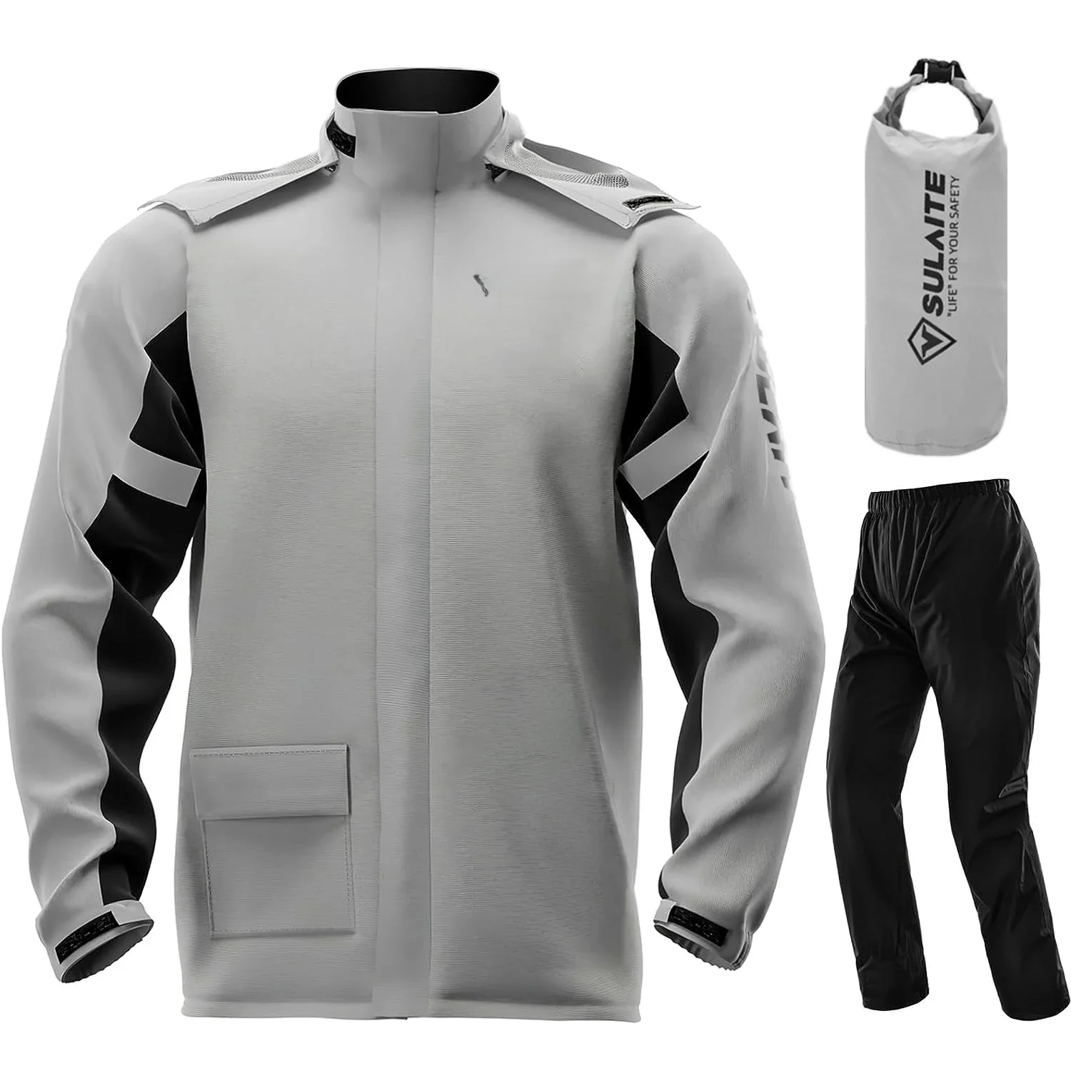SULAITE regenpak Motorregenpak voor heren en dames Jassen en broeken Reflecterend waterdicht ademend regenpak - afbeelding 2
