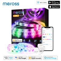 Meross HomeKit Smart LED Light Strip 12V Wi-Fi RGB TV Backlight US/EU/UK/AU Version Support Alexa Google Home DIY Smart Home 10M