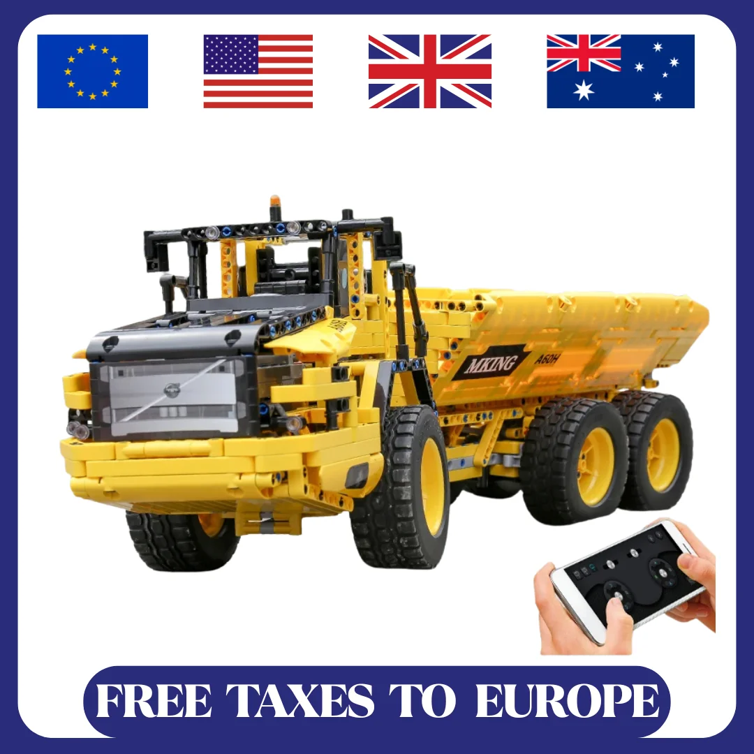 

Mould King 17010 Technical Car Toys The APP&RC Motorized MOC-8002 RC Dump Truck Model Building Blocks Kids Christmas Gifts