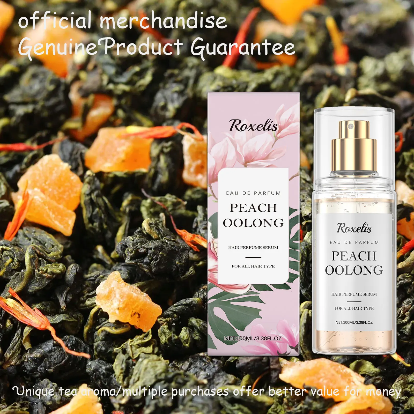 

Roxelis 100ml Peach Oolong Tea Perfume Charm Pheromone Natural Fruit Fragrance Lingering Fresh Scent Sweet Dating Peach Perfume