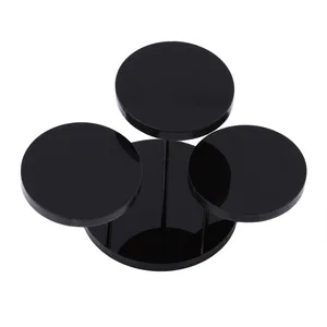 Juwelenorganisator Stand, 3 Schichten, klares weißes und schwarzes Acrylregal für Ohrringe, Armband und Halskette 6 Hauptverkaufs -Acryl -Halsketten -Tür - №4