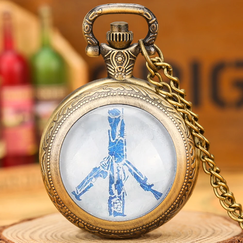 

Pigeon Peace Anti-nuclear War Flag Quartz Men's Medium Size Pocket Watches Smooth in Dome Case Fashion Clock Collectibles Gifts