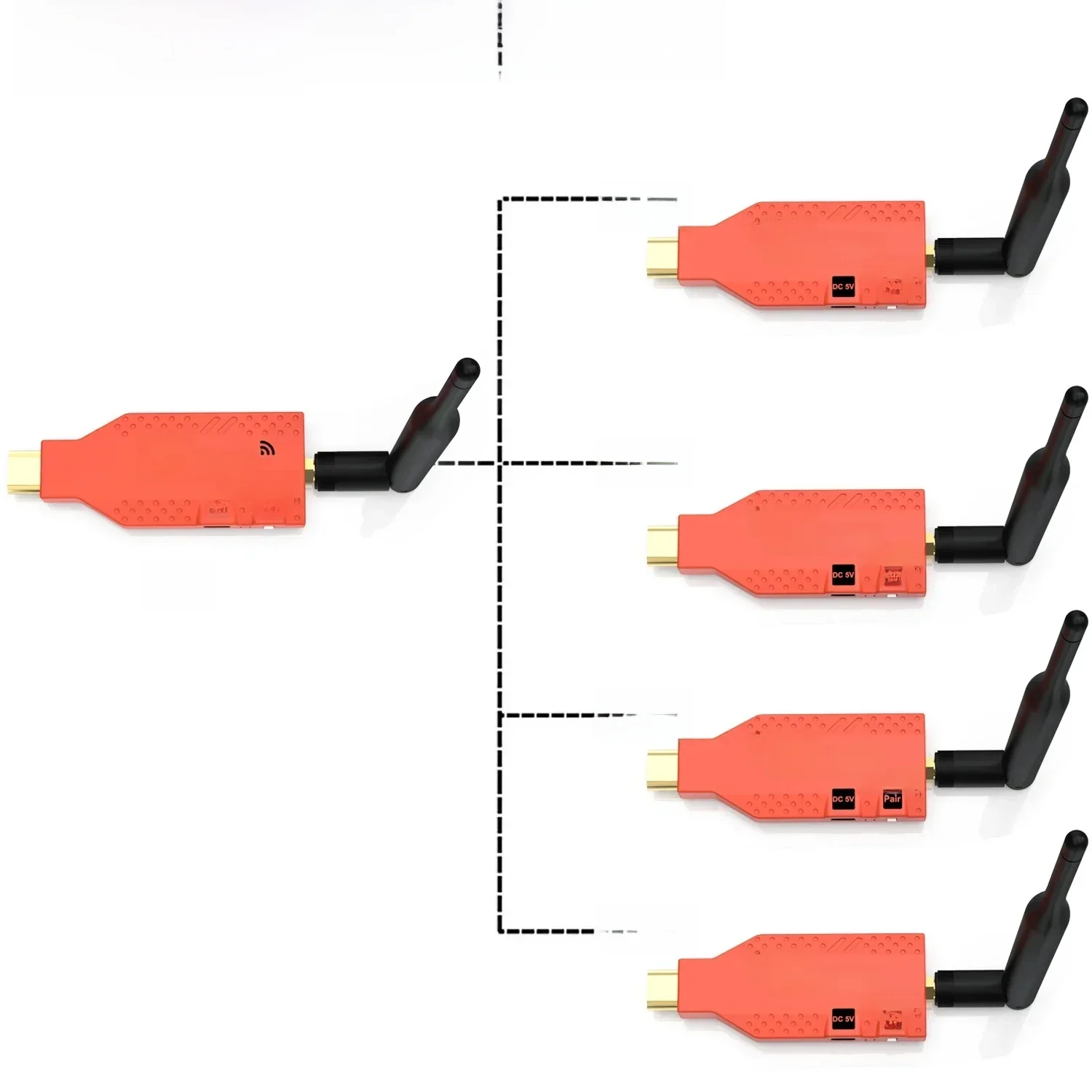 100m bezprzewodowy przedłużacz HDMI 1080p 1 2 3 4 TV Share przejściówka do wyświetlacza nadajnik i odbiornik wideo F aparat Laptop PC do projektor telewizyjny — zdjęcie 2