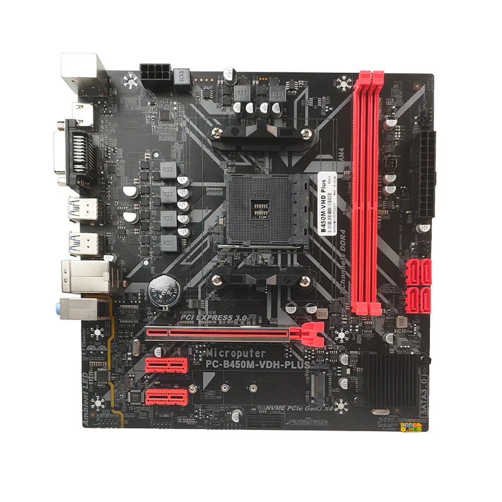 PCWINMAX B450M DDR4 AM4 MATX Motherboard (Supports AM4 Series Ry 1000-5000 5600 5600G CPU)