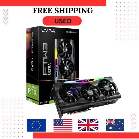USED  GeForce RTX 3080 Ti FTW3 ULTRA GAMING 12GB GDDR6X Graphics Card