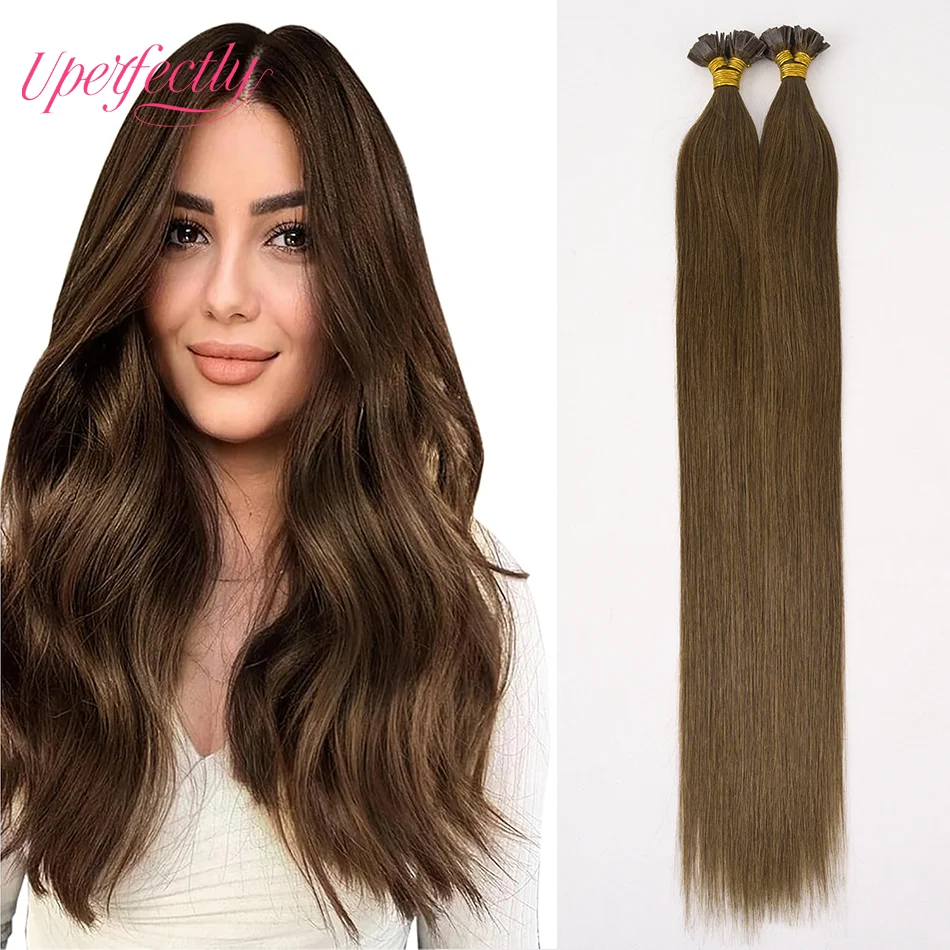 

12-26 "плоский кончик наращивания волос человеческие волосы кератиновый кончик Hot Fusion наращивание человеческих волос натуральные предварительно склеенные волосы 50 шт. для женщин