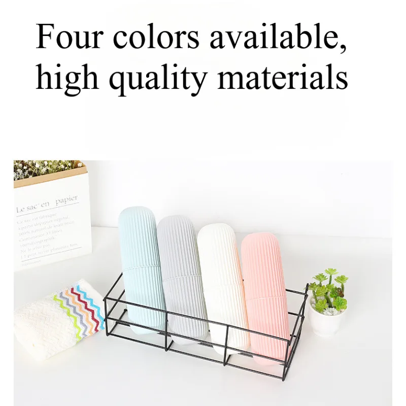 Portable Travel Toothbrush Case with Rinsing Cup - Leakproof Toiletry Bag Organizer Anti-Dust Storage Container for Essentials
