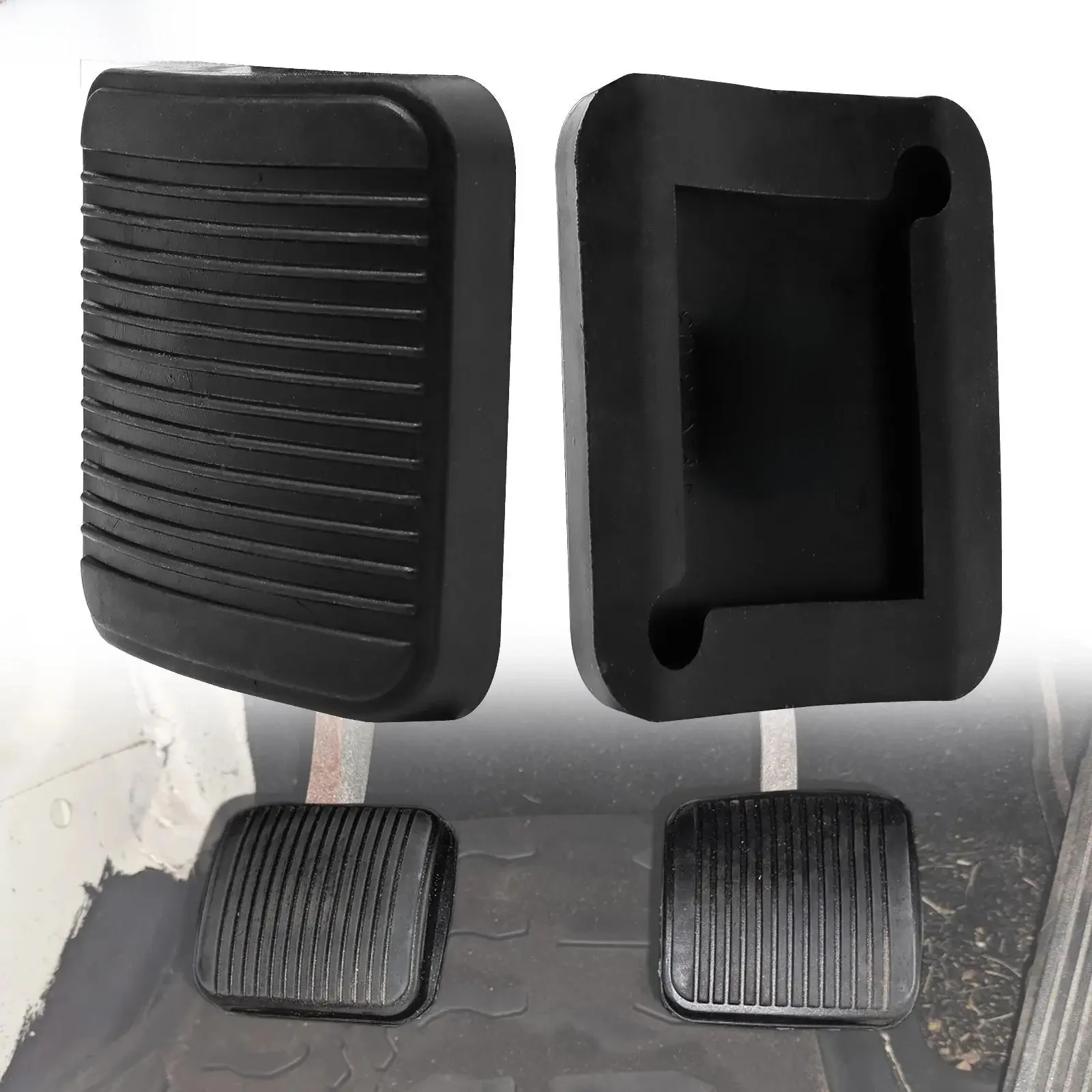 Kit de Protection en Caoutchouc pour Pédale de Frein et d'Embrayage, Accessoire pour Jeep Wrangler YJ TJ 1986-05 TraffXJ, 52002750, 16753.03, 2 Pièces