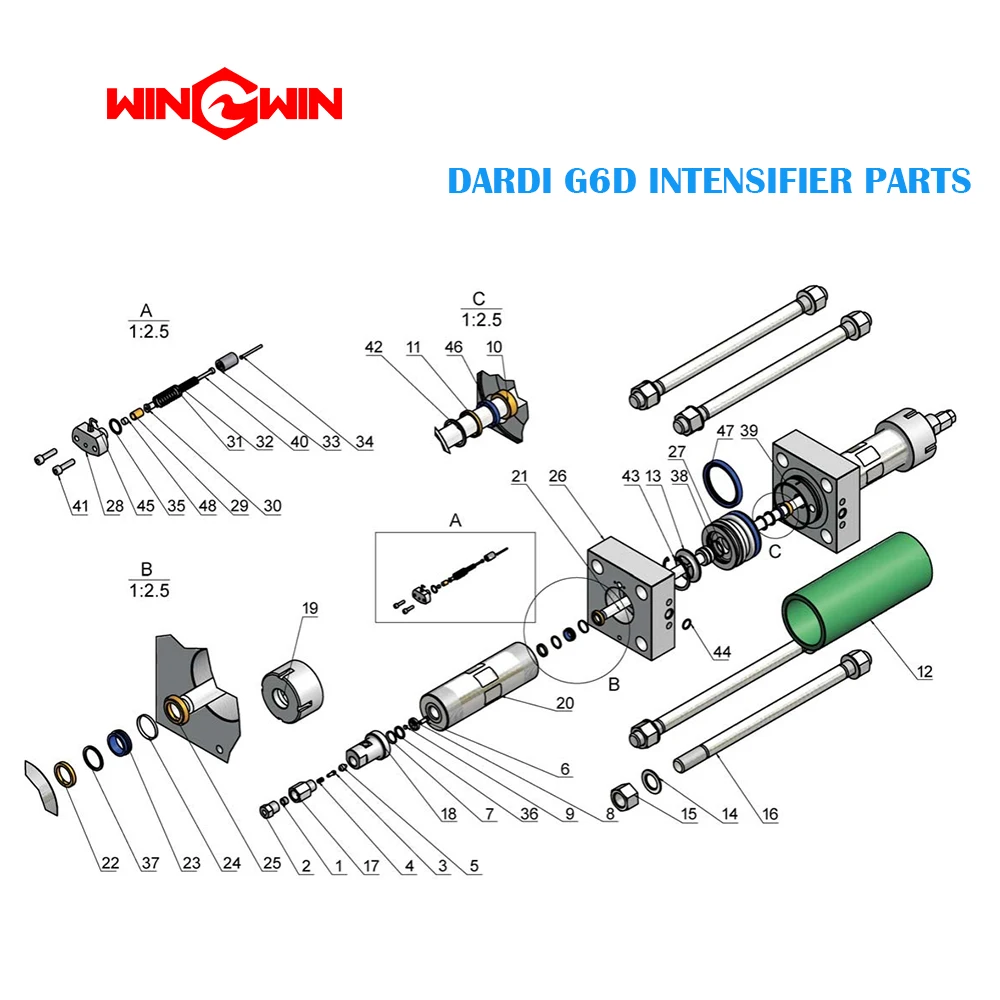 

Waterjet Spare Parts 510000334, EP0020 Seal ring, STD check valve for Dardi G6D Water Jet Cutting Machine