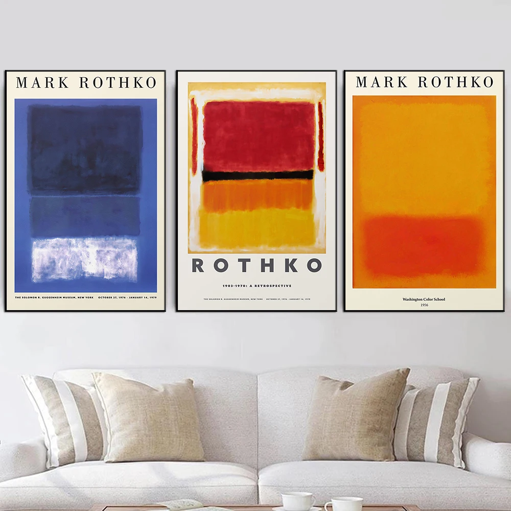 

Mark Rothko Abstract Color Canvas Painting Poster Classic Minimalist Wall Art Picture Prints Living Room Home Decoration Cuadros