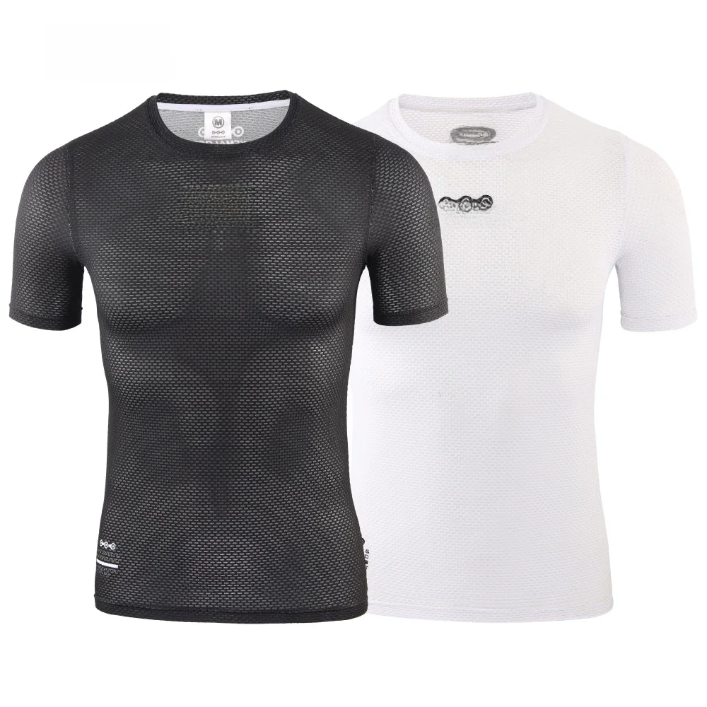AliExpress KEMALOCE Cycling Base Layer Short Sleeve 2023 Cool Mesh White Breathable Bike Undershirts MTB Black Bicycle Base Layer