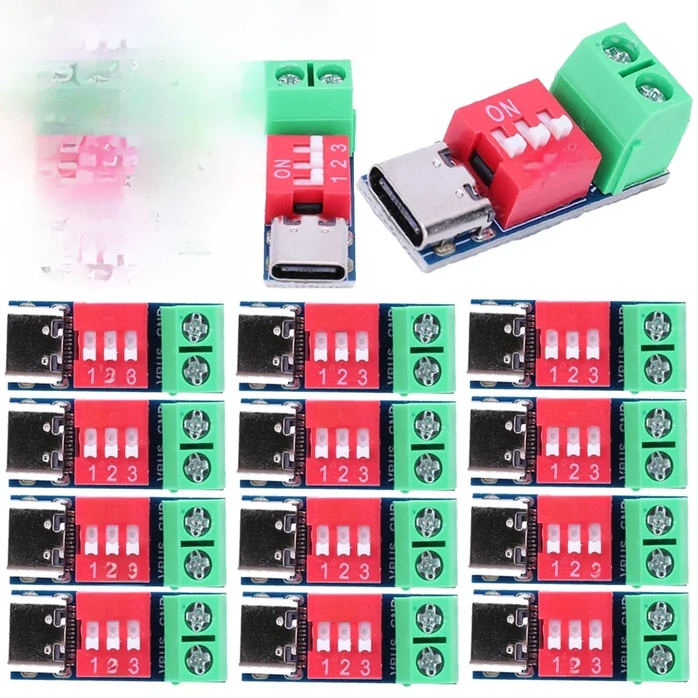 Moduł płytki wyzwalacza PD Szybka ładowarka Moduł zwiększający dostawę mocy USB typu C 100 W Złącze napięcia Akcesoria do zasilaczy — zdjęcie 2