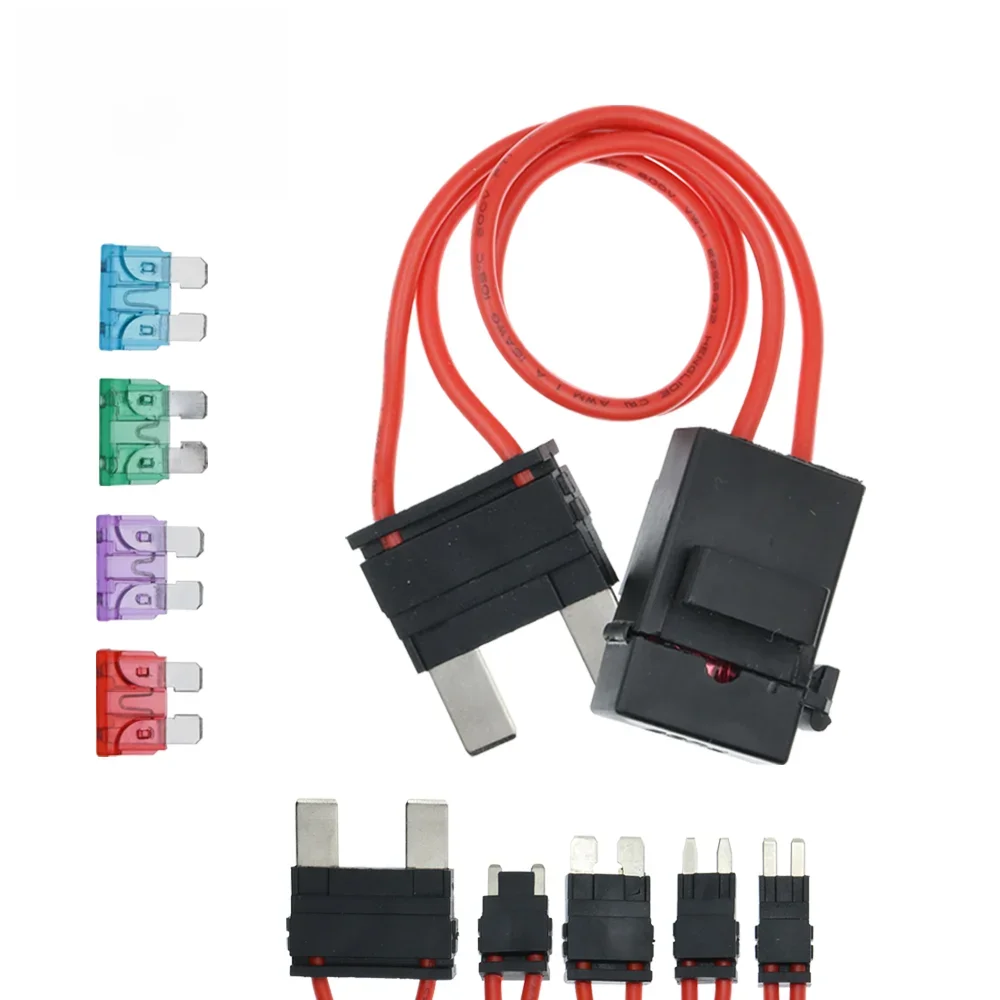 32V ACC Duży rozmiar Standardowy uchwyt bezpiecznika samochodowego Mini Micro2 Rozmiar 16AWG Nieniszcząca skrzynka bezpieczników Przedłużacz bezpiecznika płaskiego ATM — zdjęcie 2