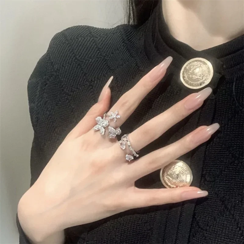 24 pièces/boîte 2022 nouveaux ongles artificiels avec colle blanc laiteux rose dégradés longue Ballet couverture complète acrylique bâton d'ongle faux ongles conseils