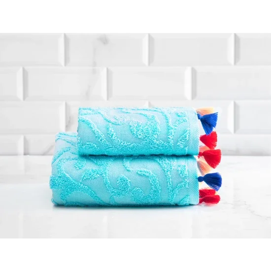 Madame Coco Giverny Face Towel - Turquoise