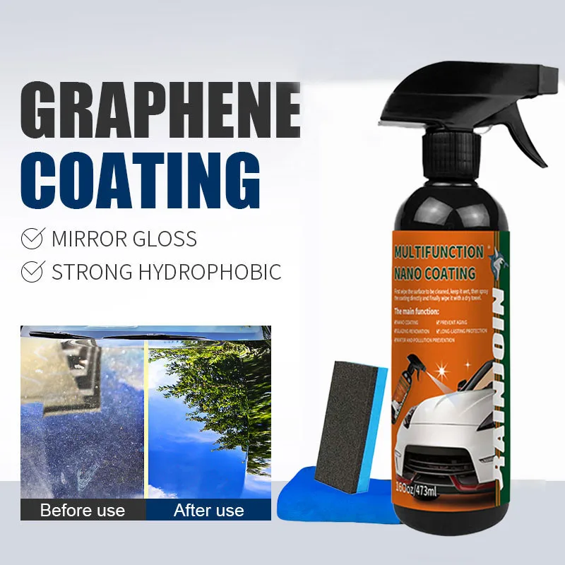 

Car Nano Ceramic Coating Spray Super Hydrophobic High Gloss Shine Auto Paint Care Polish Anti-Scratch Paint Protection Coating