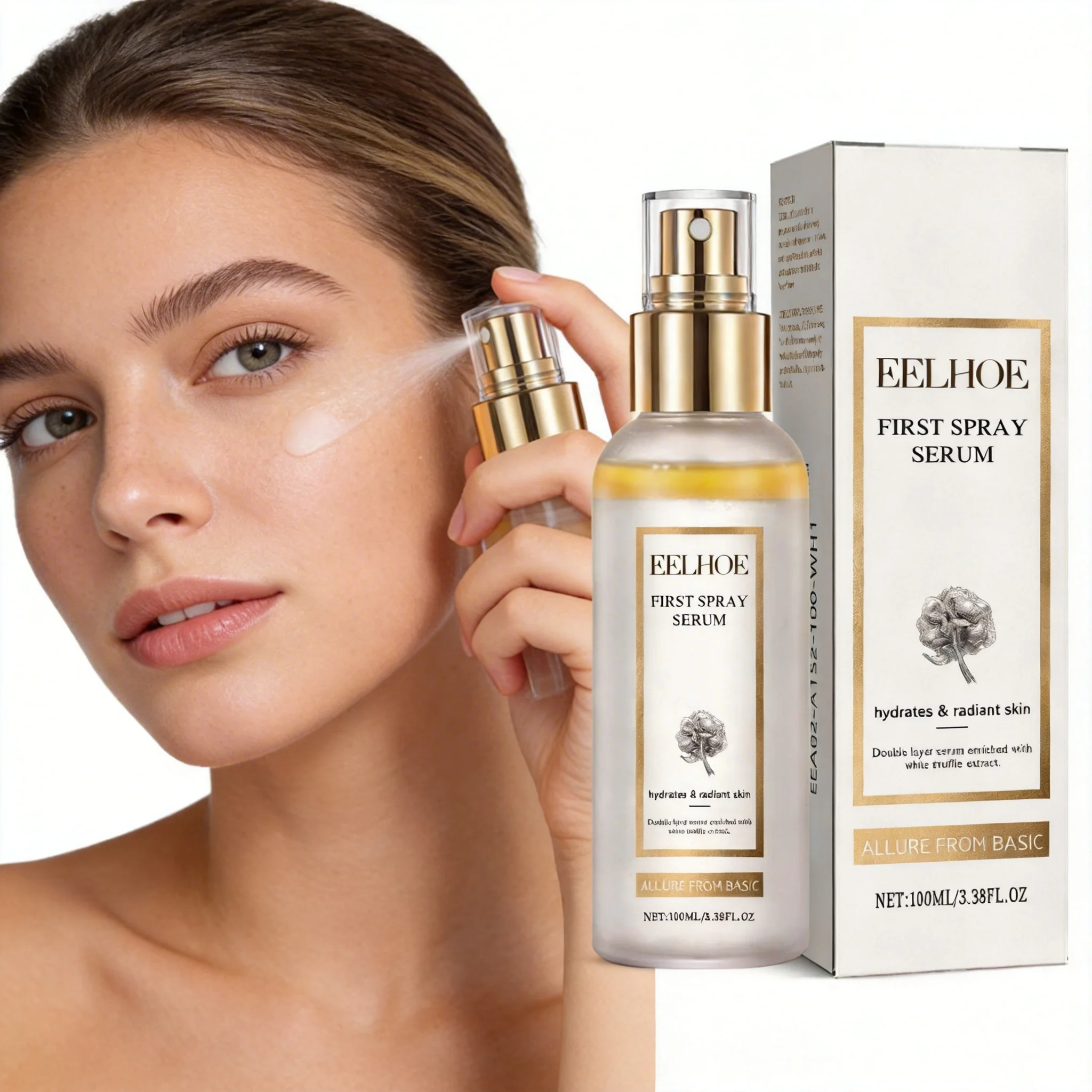 EELHOE 100 ML First Spray Serum Hydrating Seru Brightening Firming Soothing Dry Skin Daily Skin Care Makeup Primer Moisturizing