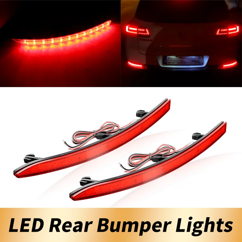 

2X LED Car Rear Bumper Reflectors Light For VW Volkswagen Tiguan (5N) 2008-2017 Fog Signal Lamp Taillight Parking Warning Lights