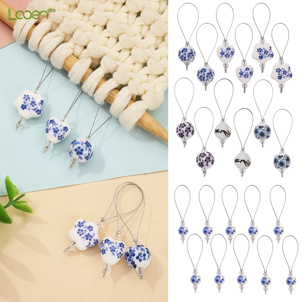 Box Sewing Tools DIY Craft Needle Marker Counter for Needle Clip Knitting Tools Pendants Stitch Markers Metal Crochet Latch