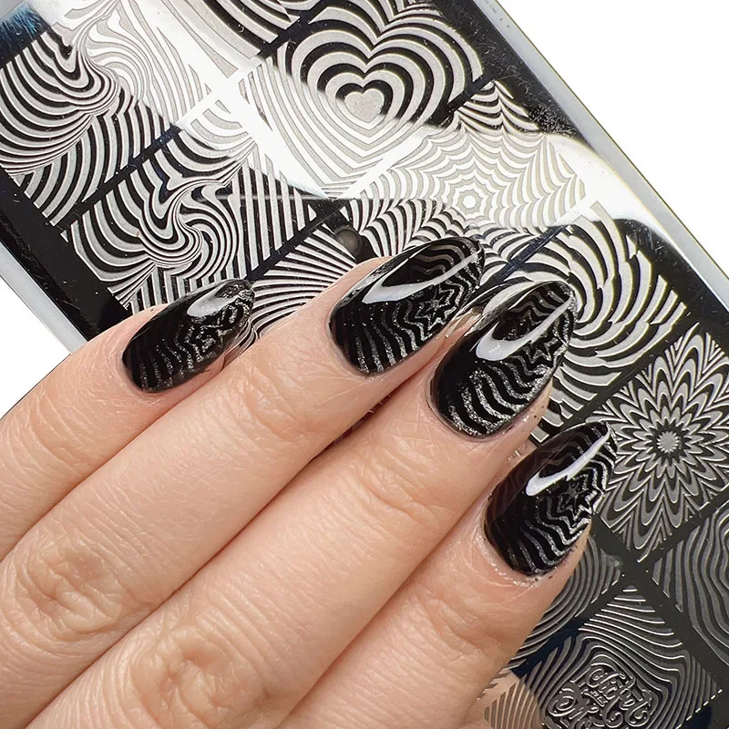 XMQ-Plaques d'estampage Nail Art, modèle de fleurs, freins