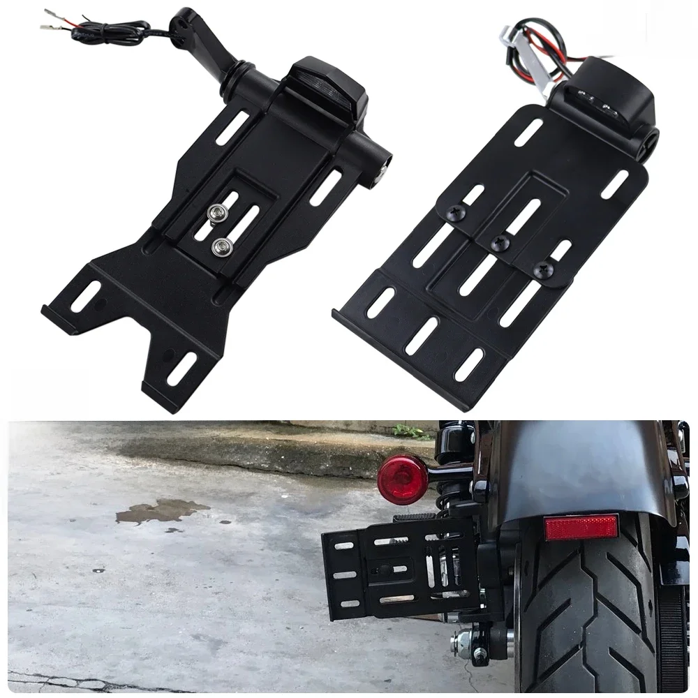 Uchwyt na tablicę rejestracyjną LED do motocykli Harley Sportster XL883 XL 1200 Dyna Low Rider FXDLS Street Bob FXDB — 2