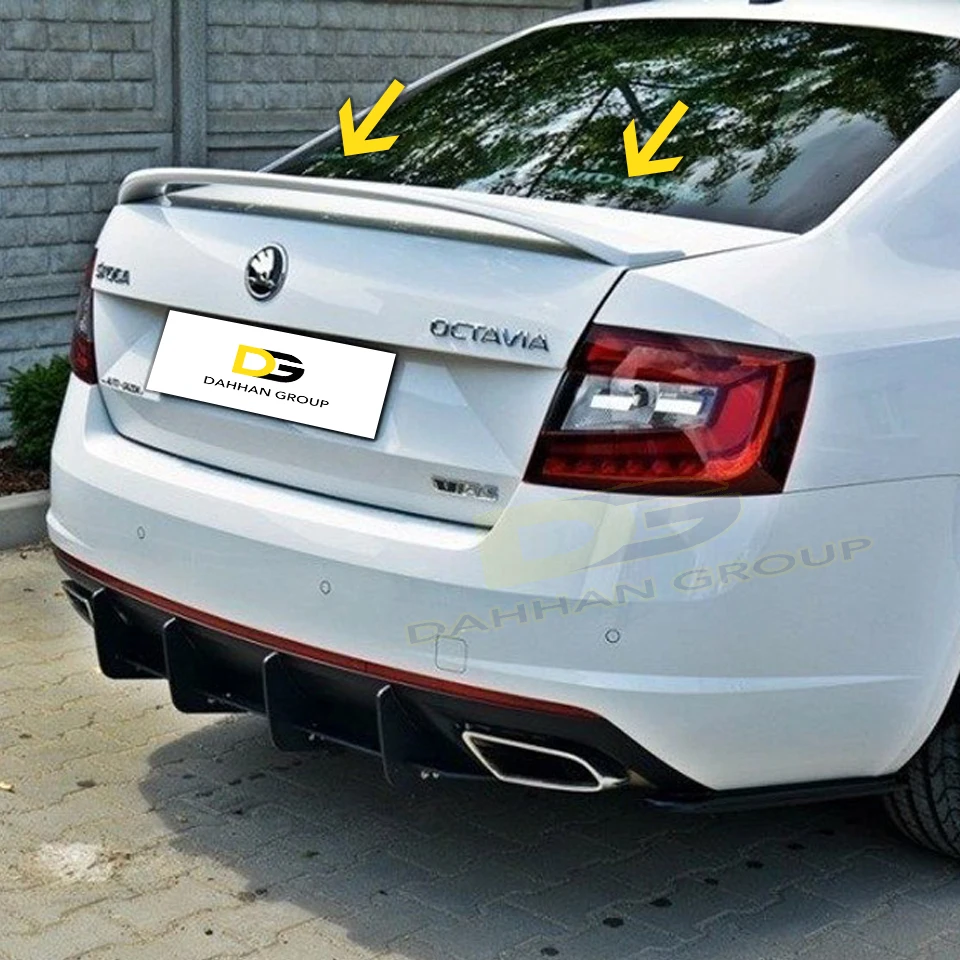 Skoda Octavia MK3 2013 - 2020 Vrs Stijl Kofferbak Spoiler Wing Ruwe Of Geschilderde Oppervlak Glasvezel Vrs Kit Tuning