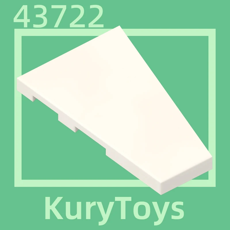 Kury Toys DIY MOC For 43722-Tile 10pcs Building block parts For Wedge, Tile 3 x 2 Right