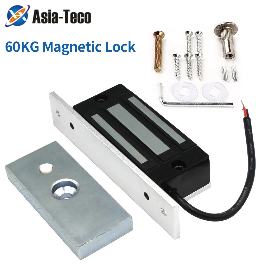 DC12V 60KG 130Lbs Holding Force Mini Access Control Electric Magnetic Lock Side Mount / Embedded Mount Electromagnetic Lock